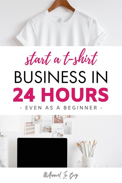 Start a T-Shirt Business in 24 Hours How To Start Your Own Tshirt Business, What Do You Need To Start A Tshirt Business, How To Start Tshirt Business, Start Tshirt Business, Online T Shirt Business, How To Create Your Own Tshirt Design, How To Design And Print T Shirts, How To Start A Shirt Printing Business, How To Start T Shirt Business