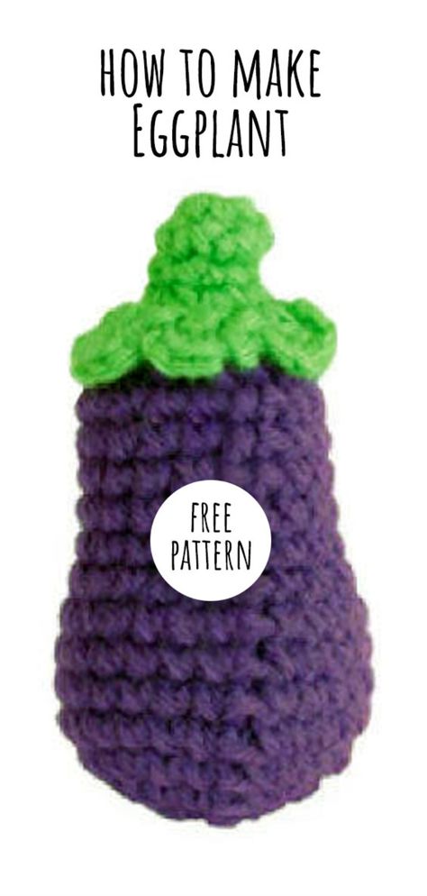 Crochet Eggplant, Knitted Projects, Clay Fairy House, Free Pattern Crochet, Art Skills, Crochet Bag Pattern Free, Cross Stitch For Kids, Crochet Abbreviations, Crochet Stitches For Beginners