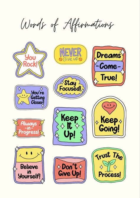 Words of Affirmations Stickers | Stickers Motivational Quotes Stickers Printable, Positive Stickers Printable, Motivational Stickers Free Printable Inspirational Quotes, Affirmation Stickers Printable, English Stickers Printable, Motivation Stickers Printable, Motivational Stickers Free Printable, Manifest Stickers, Notes Header