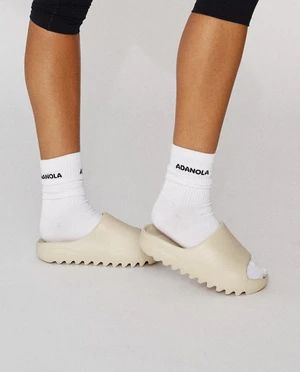 Statement Socks, White Slides, Workout Fits, Adidas Adilette, Summer Sneakers, Activewear Brands, Bone White, Lifestyle Clothing, Hunter Boots