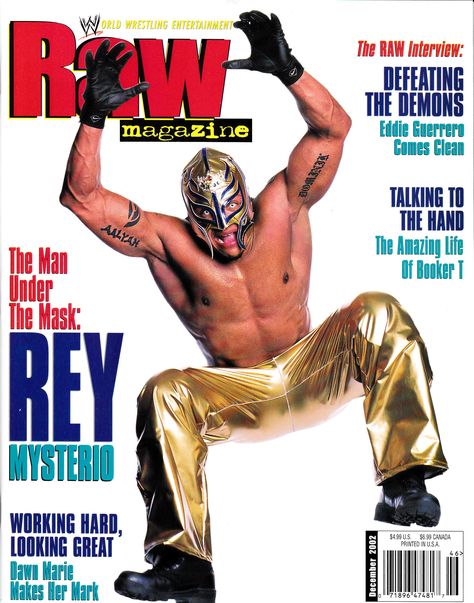 90s Wrestlers, Sports Magazine Design, Rey Mysterio 619, Wwe Magazine, Mysterio Wwe, Wrestling Posters, Rey Mysterio, Eddie Guerrero, Sports Magazine