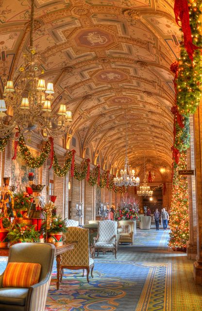 This is a picture of the Breakers Hotel Lobby in Palm Beach, FL during the Christmas season. Breakers Palm Beach, Palm Beach Style, The Breakers, The Lobby, Palm Beach Florida, Palm Beach County, Palm Beach Fl, Beautiful Hotels, Hotel Lobby