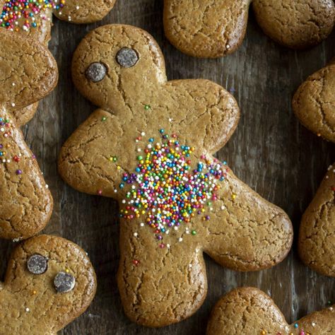 Three Brothers Bakery is famous for their gingerbread men. They use an old family recipe to create these delicious cookies. Sprinkled with multicolored sprinkles on their bellies and dotted with chocolate chip eyes, Gingy is an all-age favorite!

After arriving in America from Poland in 1949, brothers Sigmund, Sol, and Max Jucker opened Three Brothers Bakery in Houston, Texas. The Polish bakery is famous for its Eastern European baked goods and innovative treats like the hefty Pumpecapple Piecake, which has been featured on Saturday Night Live, CNN Headline News, Good Morning America, and the Food Network; and their legendary pecan pies, which have been named the "Best Mail Order Pecan Pie in America" by Country Living Magazine and have been featured in Bon Appétit, Southern Weddings, and Pecan Pies, The Food Network, Fun Mail, Country Living Magazine, Fresh Shop, Headline News, Delicious Cookies, Three Brothers, Living Magazine