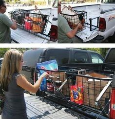 Truck Accessories Diy, Truck Bed Trailer, Truck Bed Organization, Truck Organization, Truck Bed Storage, Truck Bed Camping, Pickup Truck Accessories, Custom Truck Beds, Truck Diy