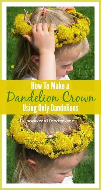 How To Make a Dandelion Crown. Make a beautiful crown using only dandelions! No glue, wires or string needed. My kids love making these, and I love that my kids clean up all the dandelions in the yard making them! realfoodrn.com Dandelion Crown, Ideas For Yard, A Dandelion, Kids Cleaning, Children's Activities, Diy Yard, A Good Friend, Yard Work, Flower Crowns