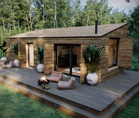 Portugal House, Dream Villa, Wooden Cabin, Luxury Hotel Room, Modular Structure, Luxurious Room, Cabin Vacation, Wooden Cabins, Yanko Design