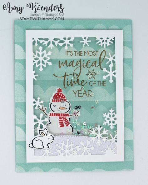 Stampin’ Up! Snowman Magic Christmas Card With Video Tutorial – Stamp With Amy K Stampin Up Snowman Magic, Christmas Scent, Snowman Christmas Cards, Snowman Snow, Magic Christmas, Snowman Cards, Snow Much Fun, Magic Cards, Stampin Up Christmas Cards