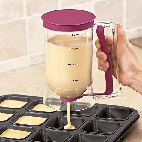 Temu：Shop like a Billionaire Pancake Cupcakes, Modern Kitchen Tools, Batter Dispenser, Pancake Batter Dispenser, Perfect Pancakes, Muffin Mix, Pancake Batter, Cooking Gadgets, Cupcake Cake