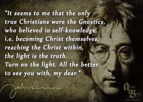 John’s Gospel is a Gnostic gospel. As such, it is very different from the synoptic gospels of Matthew, Mark and Luke. The synoptic gospels… Gnostic Gospels, Soul Alignment, Synoptic Gospels, John Lennon Quotes, Why Jesus, Zen Quotes, Anti Religion, Bible Stuff, Be Here Now