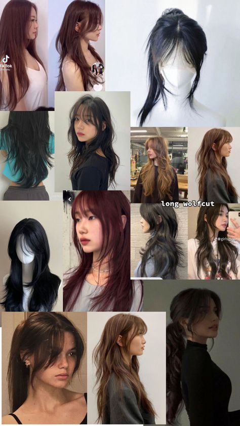 Cut Wolf, Hush Cut, Curl Hair With Straightener, Hair Inspiration Long, Hairstyles For Layered Hair, Wolf Cut, Shot Hair Styles, Haircuts Straight Hair, Long Hair With Bangs