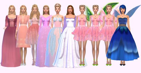 Disney Princess Challenge, Fae Dress, Barbie Nutcracker, My Files, Disney Challenge, Barbie Fairytopia, Sims 4 Game Mods, Barbie Cartoon, Sims 4 Cc Folder