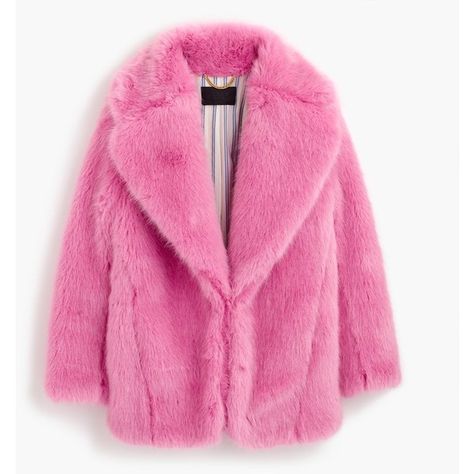 J.Crew Collection Faux-Fur Jacket ($490) ❤ liked on Polyvore featuring outerwear, jackets, coats, pink jacket, fleece-lined jackets, pocket jacket, long sleeve jacket and j crew jacket Pink Faux Fur Jacket, Coat Guide, Pink Fur Coat, J Crew Jacket, Pink Paradise, Catty Noir, J Crew Collection, Jcrew Collection, Pink Faux Fur