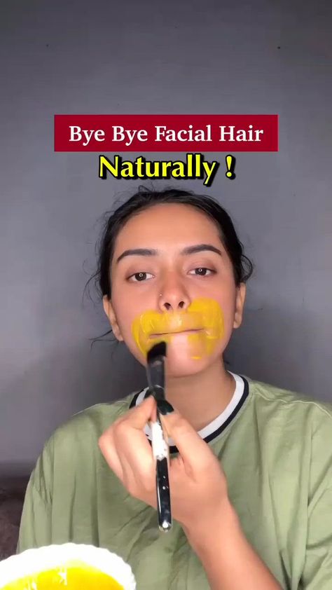 Removing Facial Hair Women, Homemade Hair Removal, Natural Facial Hair Removal, Diy Facial Hair Removal, How To Do Facial, To Remove Facial Hair, Female Facial Hair, At Home Facial, Hair Removal At Home