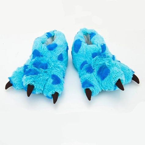 Paw Slippers, Boys Game Room, Anime Club, Fun Slippers, Xmas Wishes, Cute Sleepwear, Monsters University, Plush Slippers, Indoor Slippers