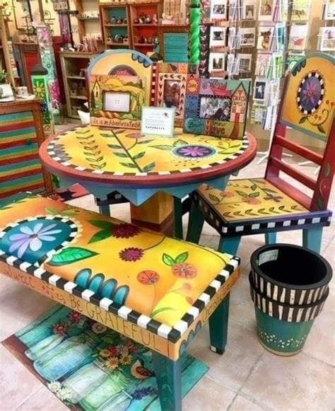 (9) Facebook Painted Kids Chairs, Painted Wooden Chairs, Hand Painted Chairs, Whimsical Painted Furniture, Sticks Furniture, Whimsical Furniture, Boho Furniture, Painted Chairs, Painting Furniture Diy