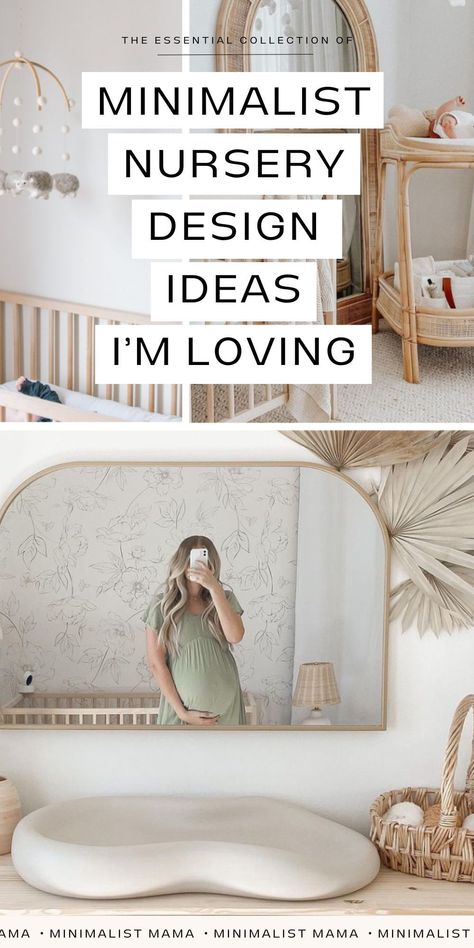 White Wall Nursery Ideas, Nursery Room Paint Colors, Nursery Ideas Neutral Modern, Nursery Ideas Beige, Light Wood Nursery, Neutral Baby Nursery Ideas, Nursery Layout Ideas, Natural Nursery Ideas, Neutral Baby Girl Nursery