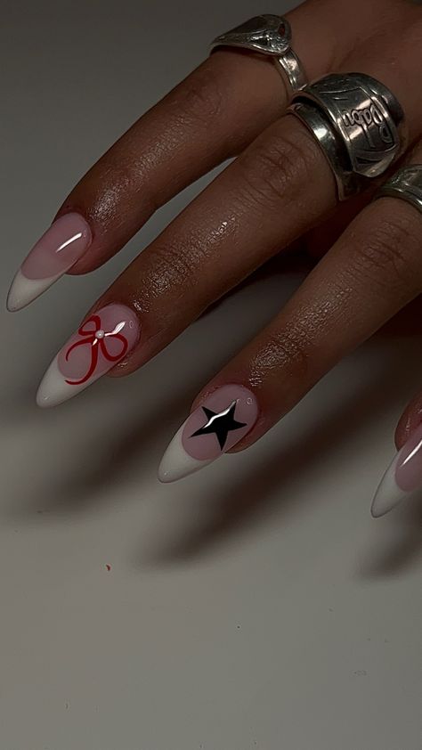 Nails
Bow nails 
Star nails Angel Number Nails, Number Nails, Angel Number, Angel Numbers, Nail Design, Pretty Nails, Nail Ideas, Nail Designs, Angel