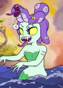 Medusa Game, 20s Cartoon, Cala Maria Cuphead, Maria Cuphead, Cala Maria, Cuphead Game, The Cuphead Show, King Dice, Art Style Challenge