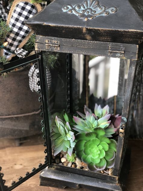 There are so many different items you can add to the inside of a lantern. Lantern Repurpose Ideas, Lantern Fillers Ideas, Bathroom Lantern Decor, Lanterns In Garden, Decorate A Lantern Ideas, Latern Ideas For Home, What To Put Inside A Lantern, Decorating Inside Lanterns, How To Decorate Inside A Lantern