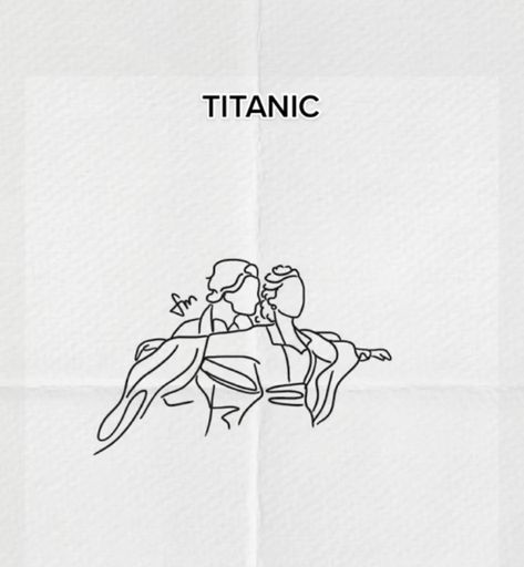 Titanic Embroidery, Theatre Embroidery, Titanic Tattoo Ideas, Titanic Cartoon, Film Embroidery, Titanic Tattoo, Titanic Drawing, Titanic Art, School Shirt Designs