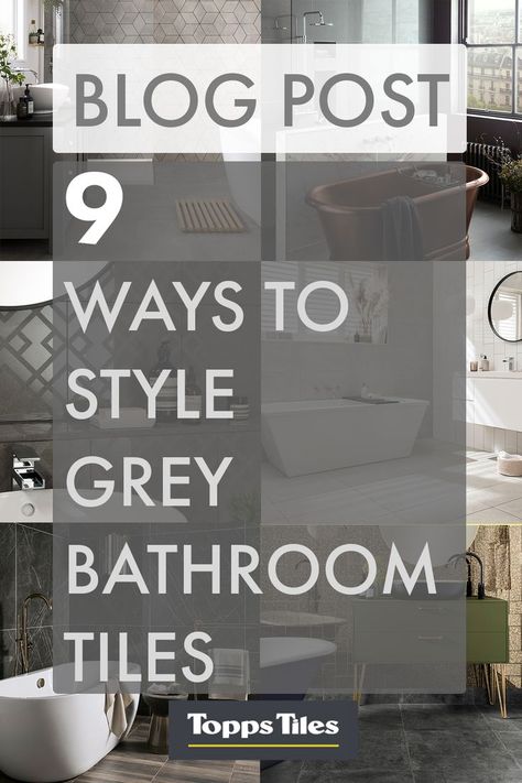 When renovating your home, it’s most common to stick to a neutral colour palette with bigger investment projects like the family bathroom and there’s nothing wrong with a good neutral scheme! It can be calming, easily adaptable over time and of course practical for reselling your home later. #toppstiles #tiles #bathrooms #kitchens #blogs #blogpost #styleblog #interiorblog #hometips #interiordesign #interiortrends Grey Toilet Tiles, Gray Tiles Bathroom, Bathroom Grey Tiles Colour Schemes, Grey Bathroom Tiles Colour Schemes, Bathroom Grey Tiles, Grey Tile Bathroom Ideas Color Schemes, Bathroom Tile Color Schemes, Taupe Bathroom Ideas, Bathroom Color Schemes Gray