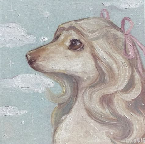 Inspiration Painting, Cute Paintings, Paintings Art, Art Inspiration Painting, Animal Paintings, Art Inspiration, Paintings, Hair, Art