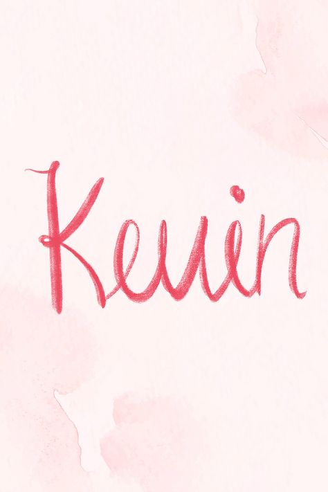 Kevin name vector pink word typography | free image by rawpixel.com / busbus Kevin Name Wallpaper, Kevin Name, Pink Word, Word Typography, Name Wallpaper, Free Vector Art, Creative Home, Free Image, Watercolor Illustration