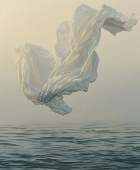 Fabric Physics Reference, Movement Of Water, Movement In Nature, Portal Interior Design, Tulle Art, Sea Moodboard, Flowy Art, Floating Fabric, Floating Aesthetic