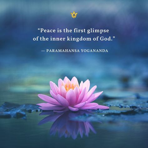 SRF Yogananda on Instagram: ““Peace is the first glimpse of the inner kingdom of God.” — Paramahansa Yogananda” Paramahansa Yogananda Quotes, Yogananda Quotes, Sanskrit Mantra, Paramahansa Yogananda, Kingdom Of God, Abraham Hicks Quotes, Spiritual Wellness, Abraham Hicks, Healing Process