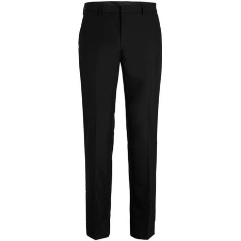 TOPMAN Black Slim Fit Smart Trousers (441.905 IDR) ❤ liked on Polyvore featuring men's fashion, men's clothing, men's pants, dresses, black, mens slim fit pants, mens zip off pants, mens polyester pants, mens zipper pants and slim fit mens clothing Black Slacks Men, Mens Slim Fit Pants, Black Slim Dress, Zip Off Pants, Slim Suit Pants, Slim Pants Men, Black Slim Pants, Slim Fit Suit Pants, Slim Dress Pants