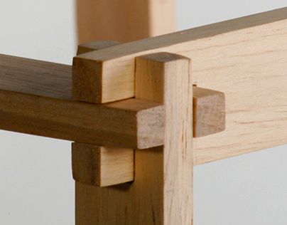 Check out my work @Behance portfolio: "Three-way Joint" Wood Joints Detail, Timber Joints Detail, Japanese Joinery Woodworking, Wood Joinery Detail, Types Of Wood Joints, Wooden Joints, Timber Desk, Timber Joints, Woodworking At Home