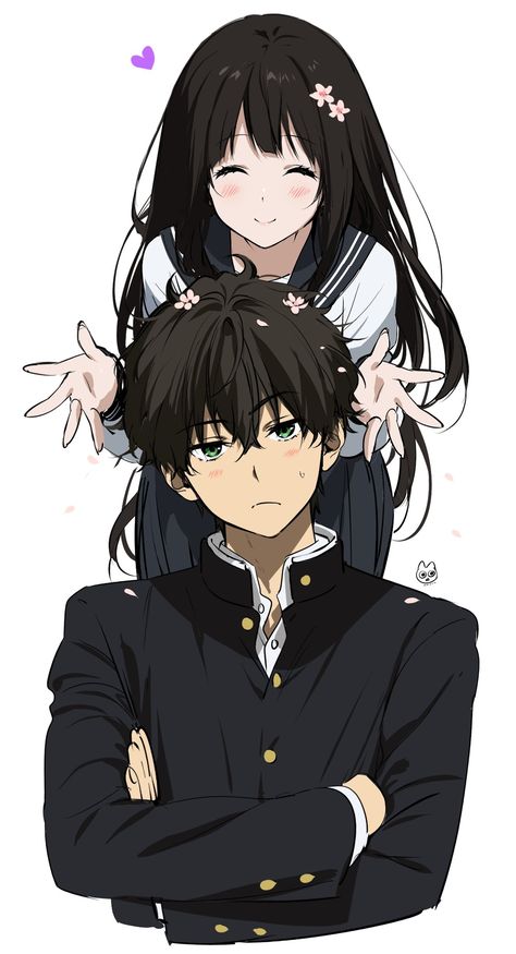 Hyouka Chitanda, Anime Love Couple, Dessin Adorable, Cool Anime Pictures, Anime Couples Drawings, Anime Sketch, الرسومات اللطيفة, Cute Anime Couples, Cute Anime Character