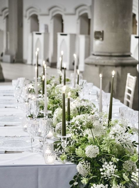 Wedding Table Layouts, Wedding Guest Table, Emerald Green Wedding, Table Garland, Guest Table, Emerald Green Weddings, Floral Runner, Eco Wedding, Wedding Table Flowers