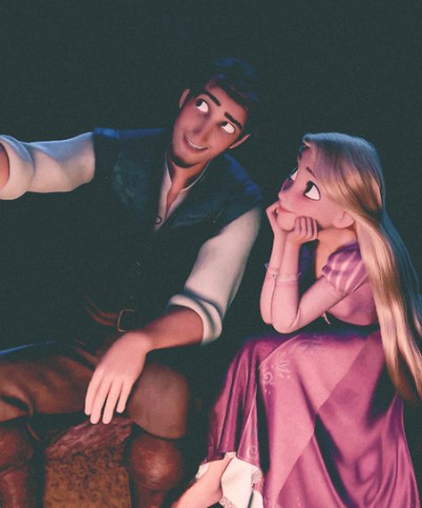 I just love this picture so much. Eugene and Rapunzel are my favorite Disney couple <3 they're just so sweet!! Rapunzel Y Flynn, Foto Disney, Rapunzel And Flynn, Rapunzel And Eugene, 디즈니 캐릭터, Prințese Disney, Flynn Rider, Disney Rapunzel, Princesa Disney