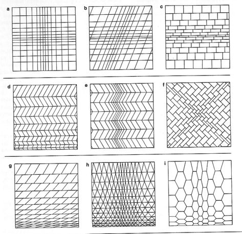 a: size/proportion change b:change of direction c: slide d: curving/bending e: reflecting f: combining g: further dividing h: triangular grid i: hexagonal grid Grid Architecture Concept, Grid Artwork, Grid Composition, Hexagon Grid, Architecture Drawing Plan, Grid Pattern, Architectural Design, Op Art, Architecture Model