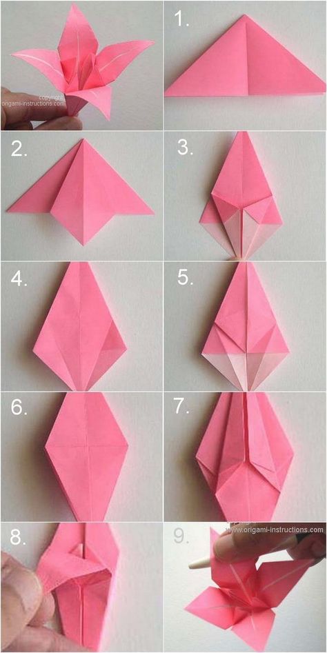 Corner Deco, Paper Origami Flowers, Origami Lily, Origami Paper Folding, Tutorial Origami, Origami Ball, Origami For Beginners, Origami Love, Origami Rose