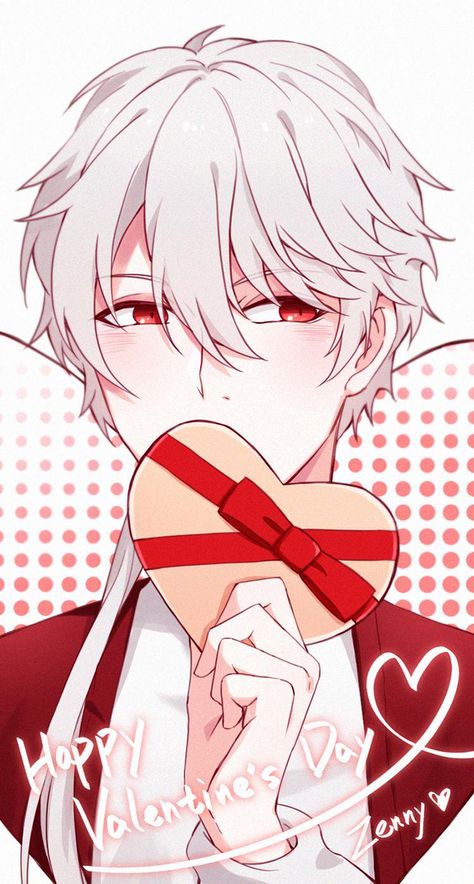 Anime Valentines Art, Mystic Messenger Unknown, Valentines Anime, Mystic Messenger Characters, Mystic Messenger Fanart, Late Art, Wallpaper Animes, Valentines For Boys, Mystic Messenger