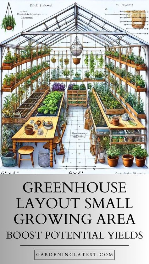 Greenhouse Landscape Ideas, Green House Ideas Small, Shelving For Greenhouse, Pretty Greenhouse Ideas, How To Build Greenhouse, Greenhouse Planting Ideas, Plants For Greenhouse, Small Greenhouse Shelving Ideas, Large Greenhouse Ideas