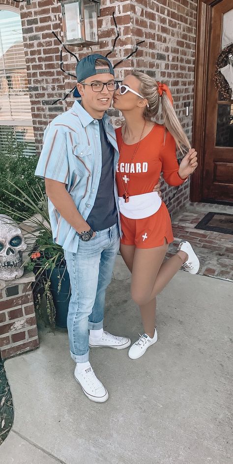 Couple Halloween Costumes Baseball, The Mask Halloween Costume Couple, Dynamic Duo Couples Costumes, Dynamic Duo Costumes Couples Disney, Movie Couples Halloween Costume Ideas, Sandlot Couple Costume, The Sandlot Costumes, Gf And Bf Halloween Costumes, Squints And Wendy Peffercorn Costume