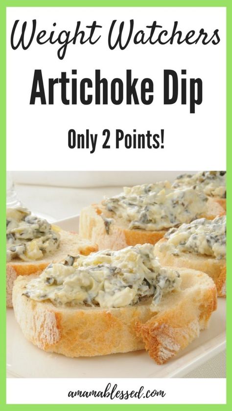 Ww Appetizers, Weight Watchers Appetizers, Ww Snacks, Ww Food, Artichoke Dip Recipe, Weight Watchers Snacks, Weight Watchers Recipes Desserts, Weight Watchers Free, Ww Meals