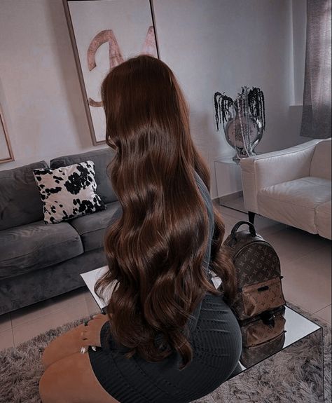 Health Long Hair, Wavy Brown Long Hair, Brown Mermaid Hair, Long Waved Hair, Super Long Brown Hair, Light Dark Hair, Long Chocolate Brown Hair, Dark Brown Hair Long, Model Brown Hair