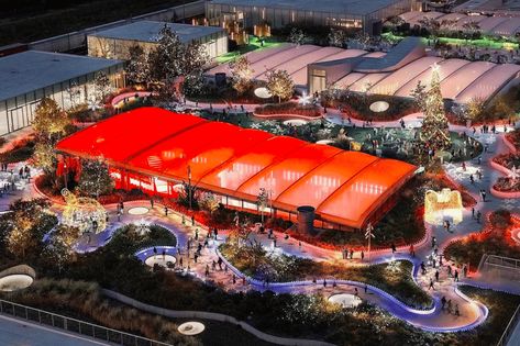 ‘Winter Wonderlawn’ Opens At POST Houston With FREE Holiday-Themed Magic - Secret Houston Rooftop Venue, Houston Zoo, Village Photos, Christmas Light Displays, Downtown Houston, Holiday Village, Central Business District, Holiday Market, Holiday Entertaining