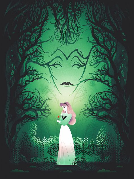 Mattson Creative - Disney Princess Good vs. Evil Aurora Maleficent, Deco Disney, Disney Wall Art, Good Vs Evil, Evil Disney, Image Princesse Disney, Disney Princess Aurora, Beauty Posters, Disney Wall