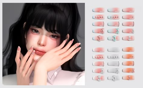 Sims 4 Cc Nails, Cc Nails, Sims 4 Nails, Lotes The Sims 4, Los Sims 4 Mods, The Sims 4 Skin, Sims 4 Anime, Free Sims 4, Sims 4 Body Mods