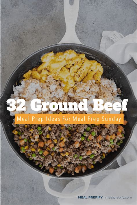 Hamburger Meat Recipes Meal Prep, Meal Prep With Beef Easy Recipes, Ground Meat Meal Prep Recipes, Ground Beef Food Prep, Meal Prep Using Ground Beef, Lean Ground Beef Meal Prep, Ground Beef Healthy Meal Prep, Easy Meal Prep Ground Beef, Meal Prep For The Week Ground Beef