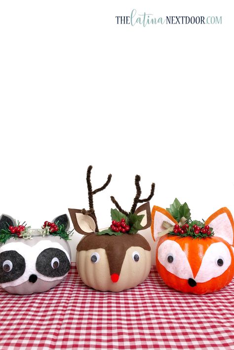 DIY Dollar Tree Christmas Woodland Animals 13 DIY Dollar Tree Christmas Woodland Animals Christmas Tree Shirt Diy, Craft Christmas Ornaments, Christmas Woodland Animals, Kids Christmas Crafts Ornaments, Diy Dollar Tree Christmas, Woodland Ornaments, Christmas Pumpkins, Diy Mom, Christmas Woodland