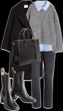 Winter Outfit Office Women, Fall And Winter Work Outfits For Women, Winter Dress Looks, Fall Boot Outfits Women, Black Sweater Outfit Work, Winter Outfits Cold Work, Work Outfits Women Boots, Office Autumn Outfits, Winter Casual Work Outfits For Women