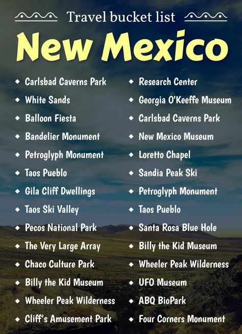 Google Docs Templates, Bucket List Template, Family Experiences, New Mexico Travel, Roadtrip Aesthetic, New Mexico Road Trip, Travel New Mexico, Usa Bucket List, Usa Roadtrip