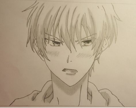 Fruits basket, drawing Fruit Basket Drawing Anime, Fruits Basket Drawing Anime, Fruits Basket Sketch, Kyo Sohma Drawing, Kyo Drawing, Fruit Basket Sketch, Fruits Basket Drawing, Fruit Basket Drawing, Drawing Ideas Anime