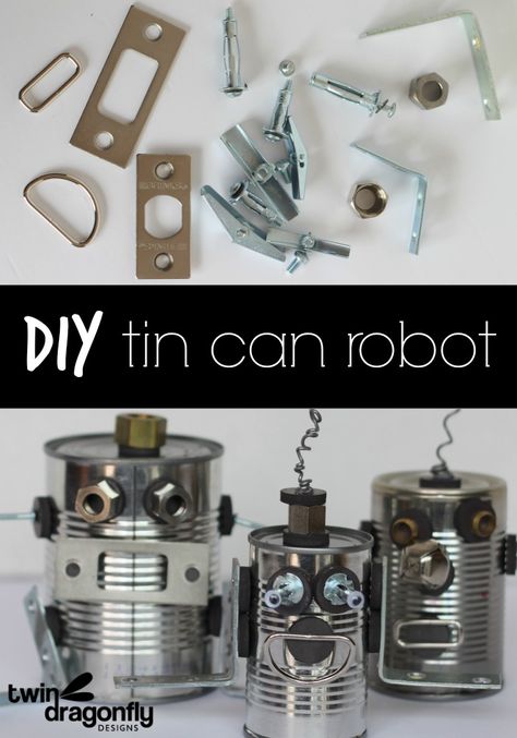 Curiousity Approach, Can Robot, Tin Can Robots, Maker Fun Factory Vbs, Diy Magazine Holder, Maker Fun Factory, Robot Craft, Robot Birthday Party, Boredom Busters For Kids